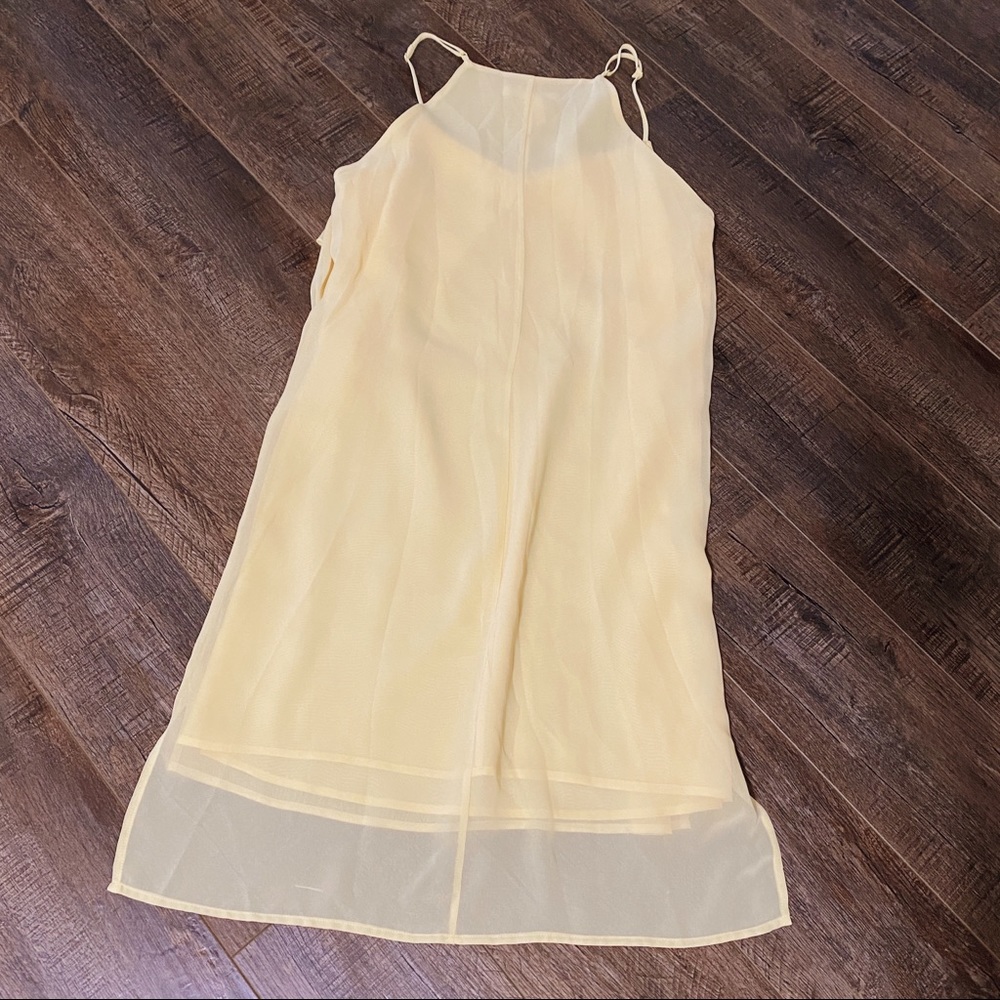 BCBG Generation Size Medium Womens Yellow Spring Slip Dress Tank Sleeveless - Picture 2 of 4